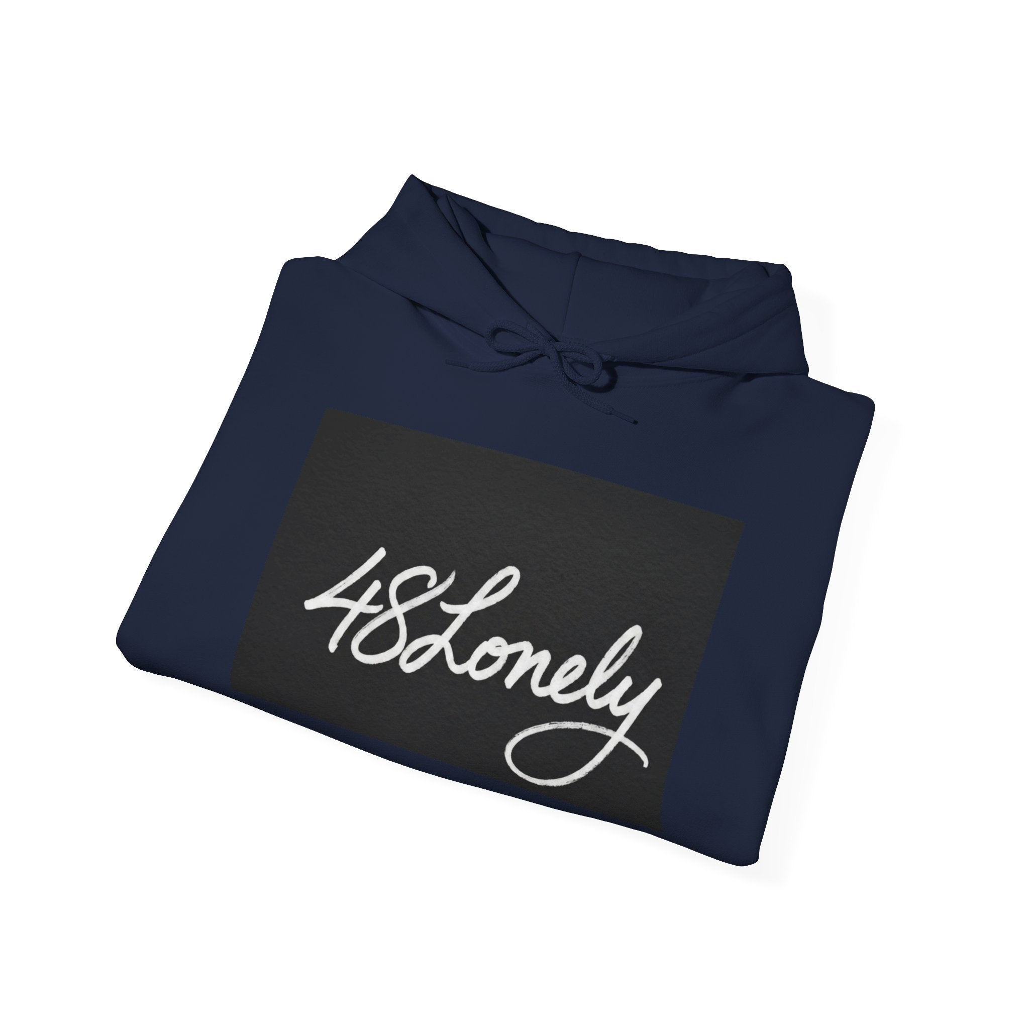 48Lonely Hoodie — Minimal Script Graphic Pullover