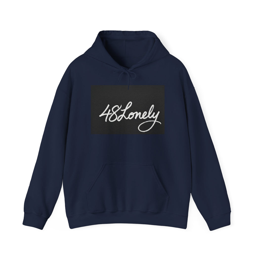 48Lonely Hoodie — Minimal Script Graphic Pullover