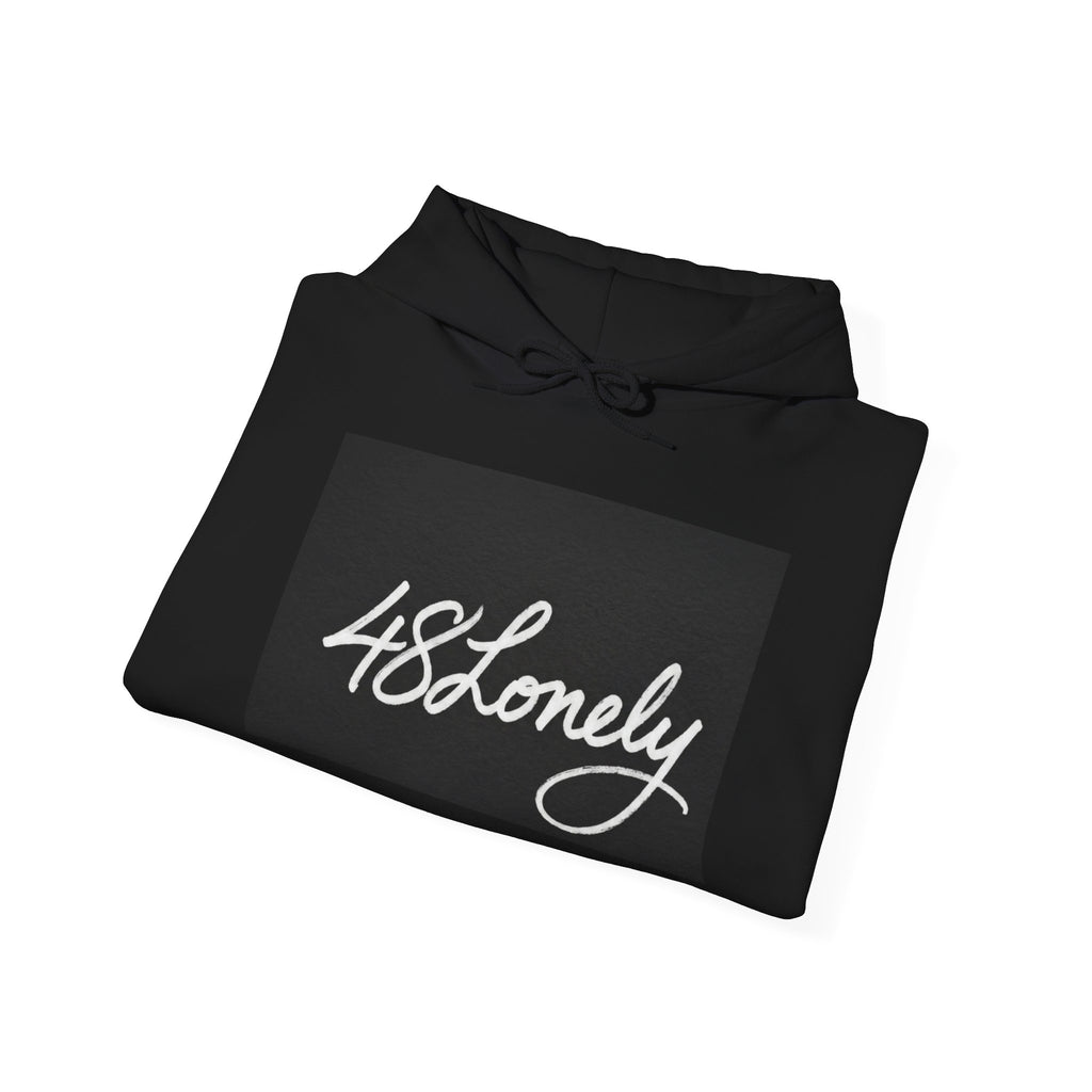 48Lonely Hoodie — Minimal Script Graphic Pullover
