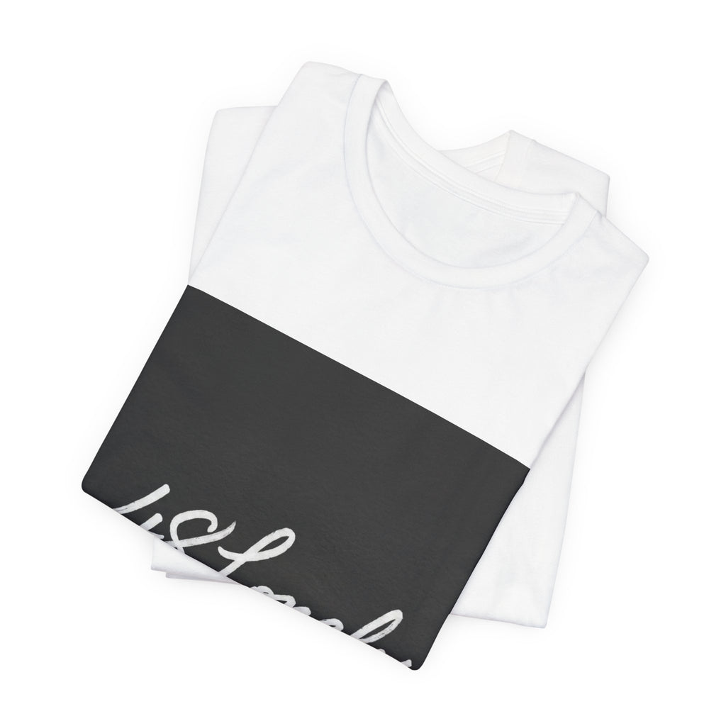 48 Lonely Script Tee — Minimal Black Square Graphic T-Shirt