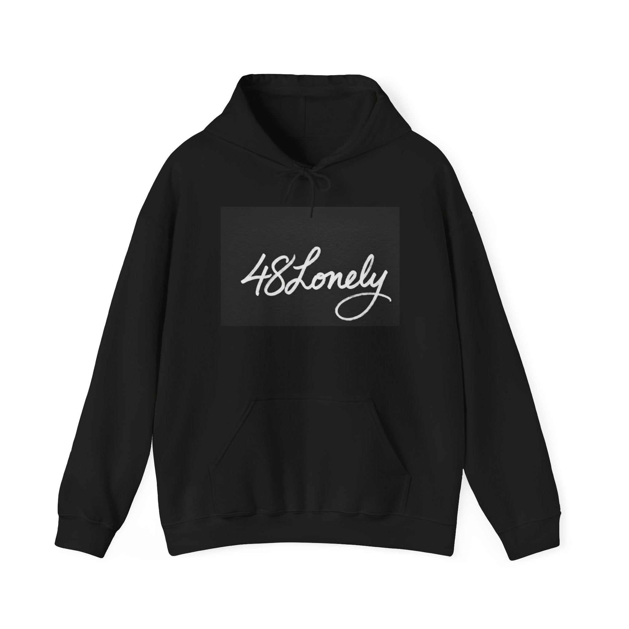 48Lonely Hoodie — Minimal Script Graphic Pullover
