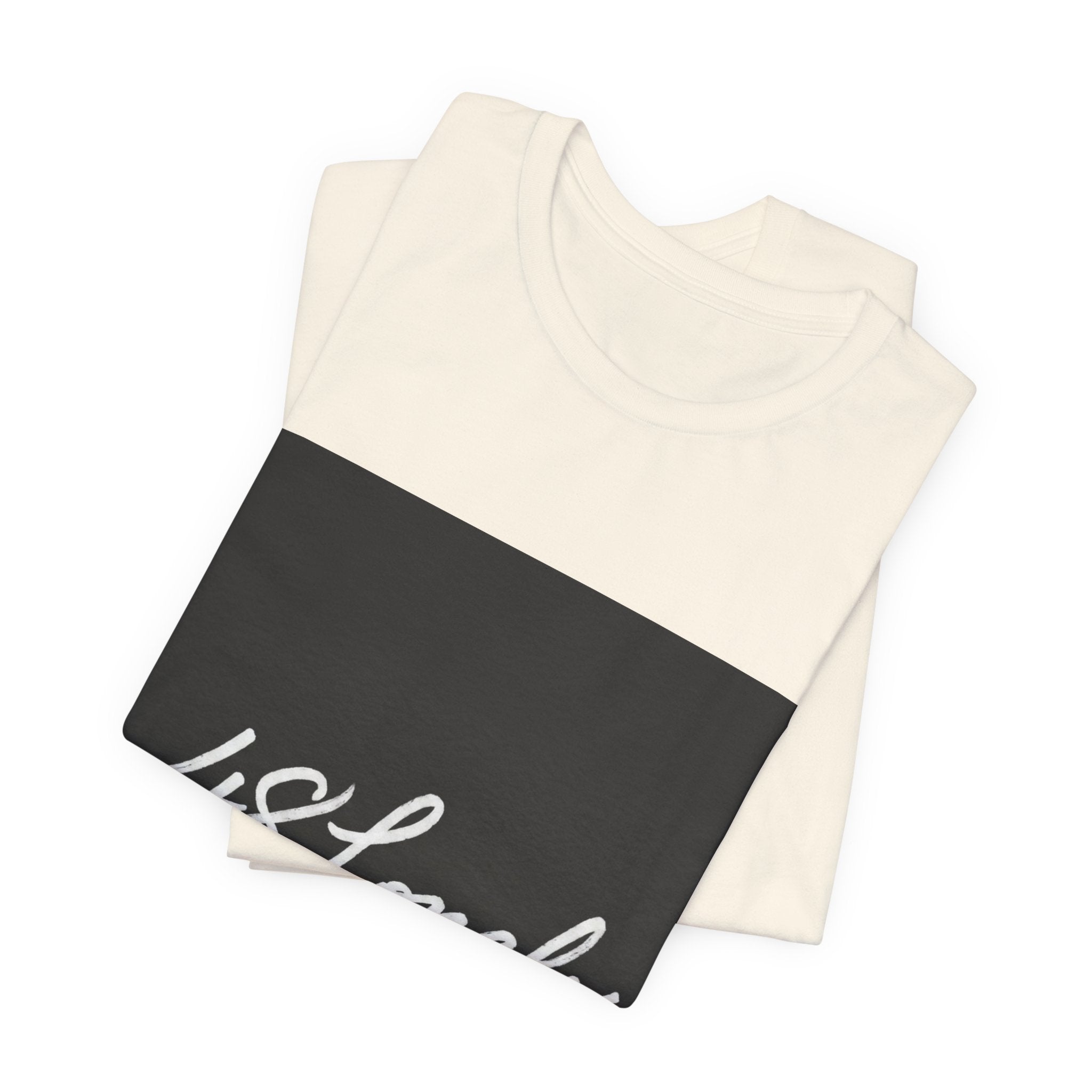 48 Lonely Script Tee — Minimal Black Square Graphic T-Shirt
