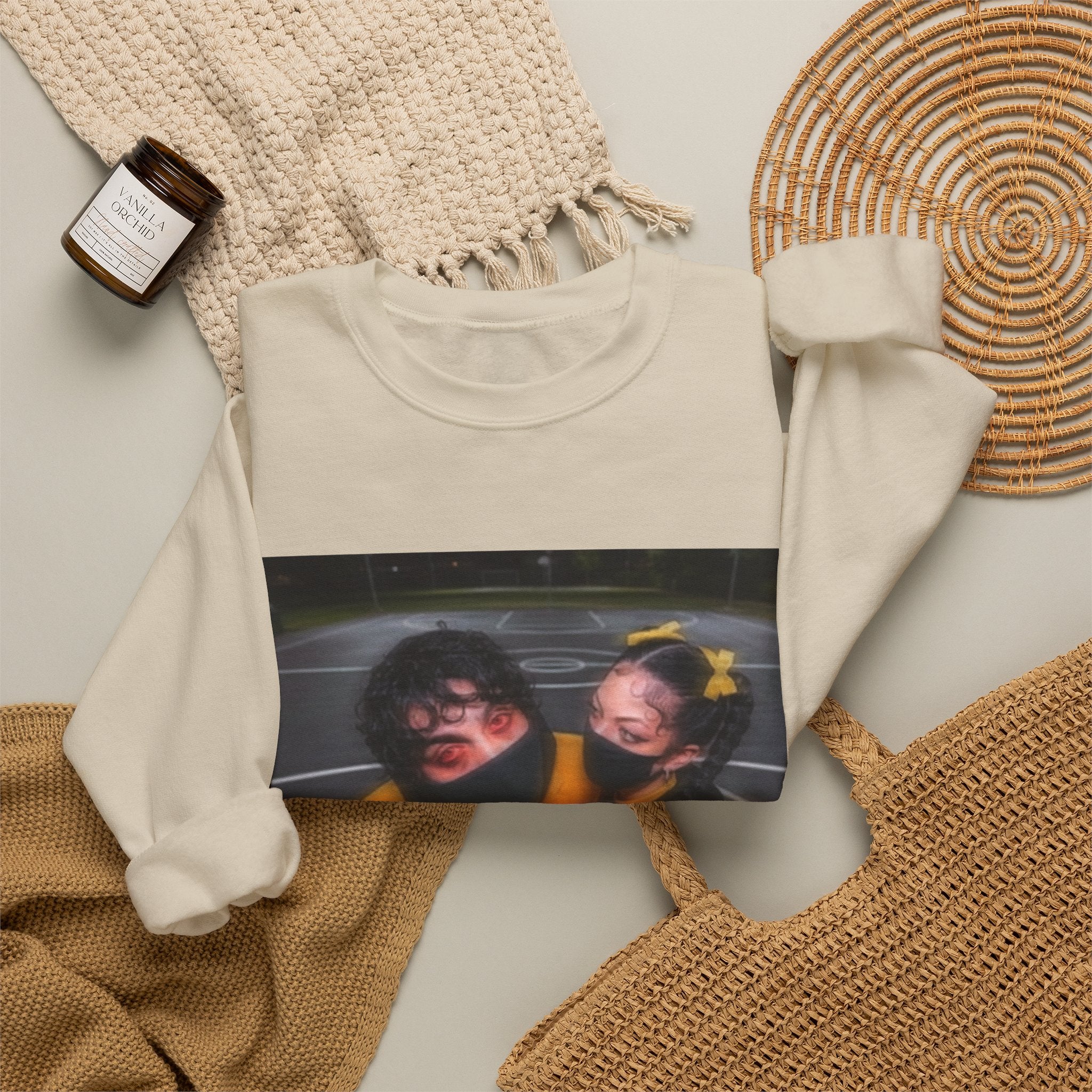 Crewneck Sweatshirt — Blurry Cheer Friends Photo Print